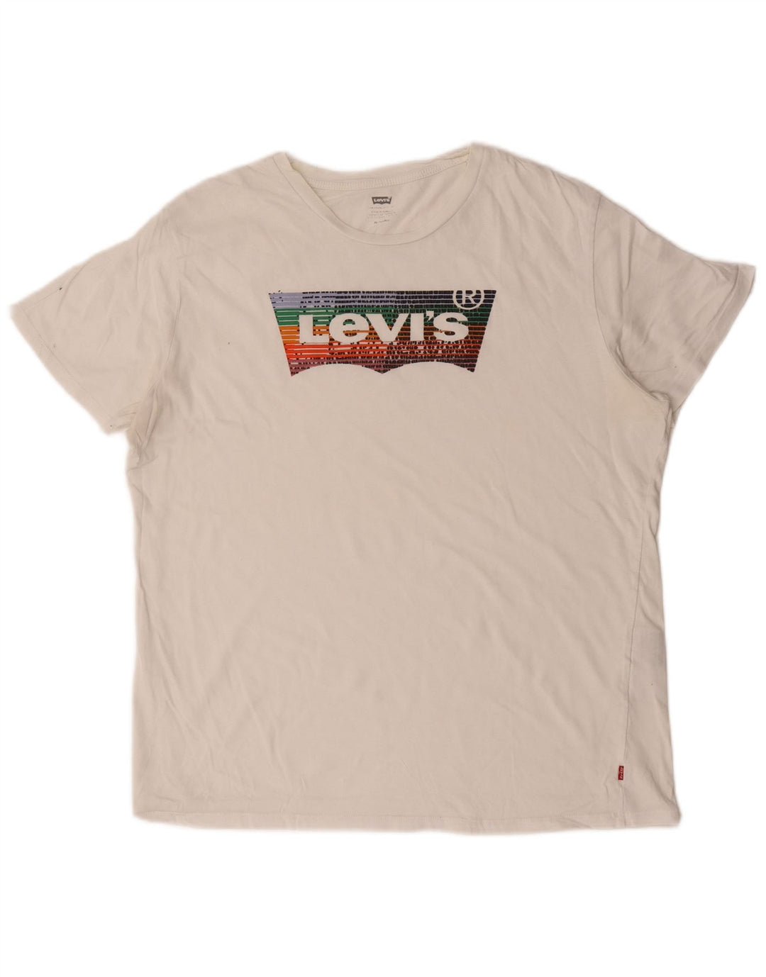 Camiseta gráfica masculina Levi's Top XL algodão branco