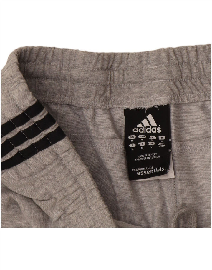 Shorts esportivos masculinos Adidas Climalite cinza médio algodão manchado