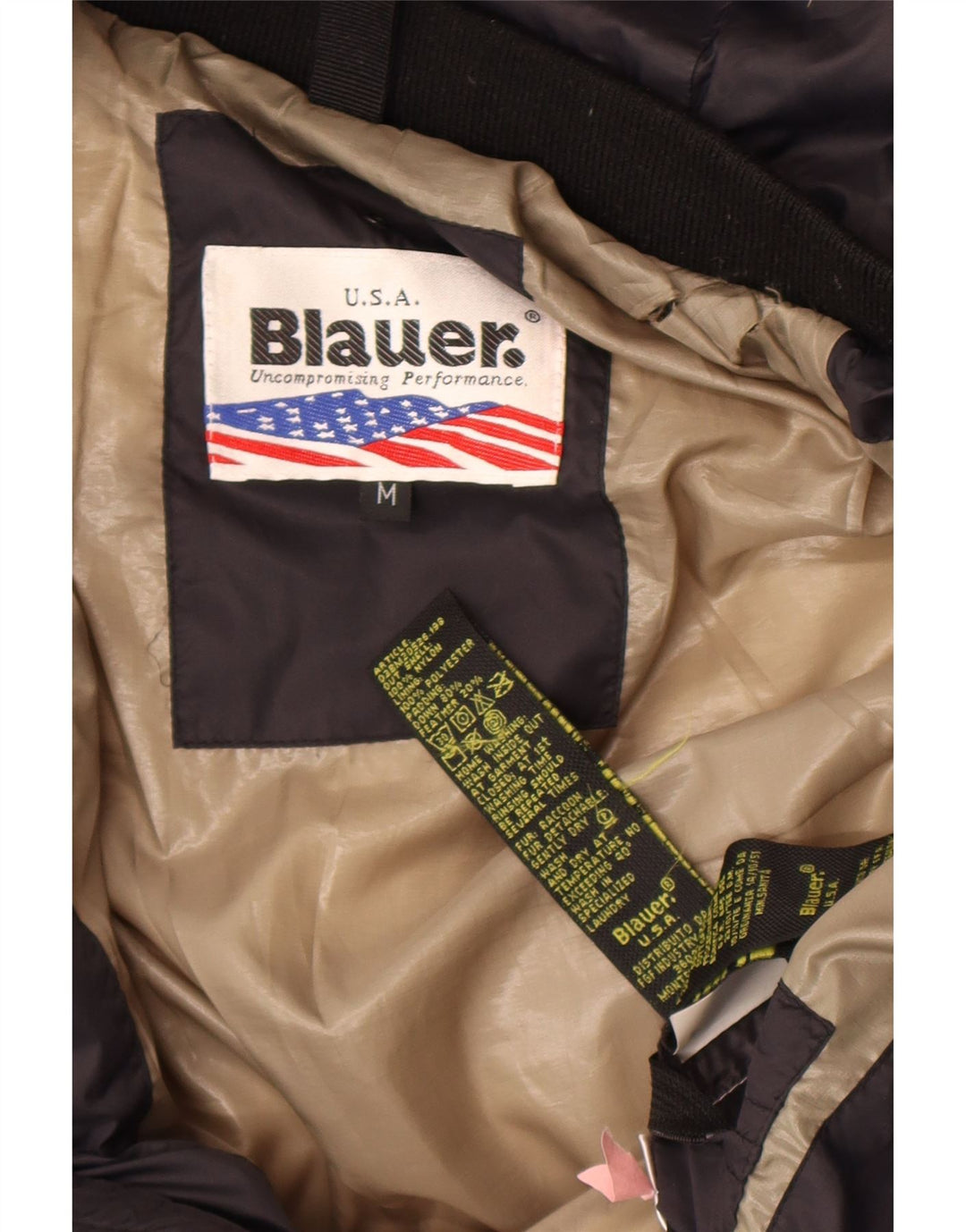 Jaqueta masculina acolchoada com capuz Blauer UK 38 nylon preto médio