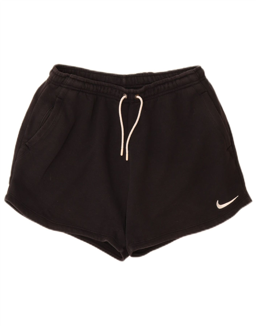 Shorts esportivo feminino Nike Loose Fit UK 12 médio preto algodão