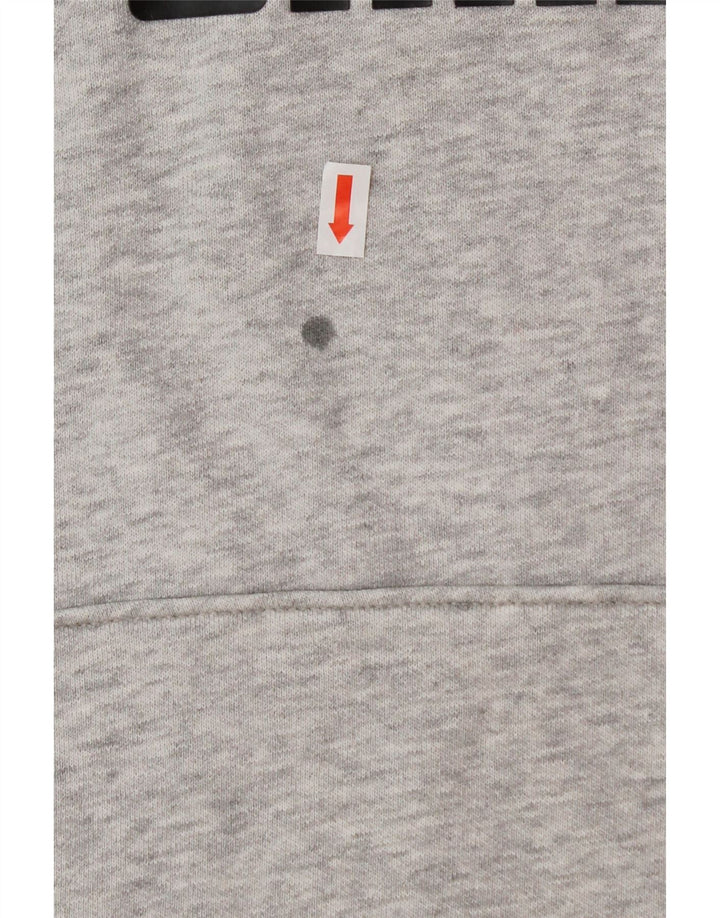 PUMA Womens Graphic Hoodie Jumper UK 12 Medium Grey Cotton Vintage Puma and Second-Hand Puma from Messina Hembry 
