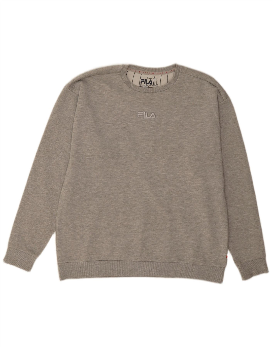 FILA Moletom Masculino Jumper XS Algodão Cinza