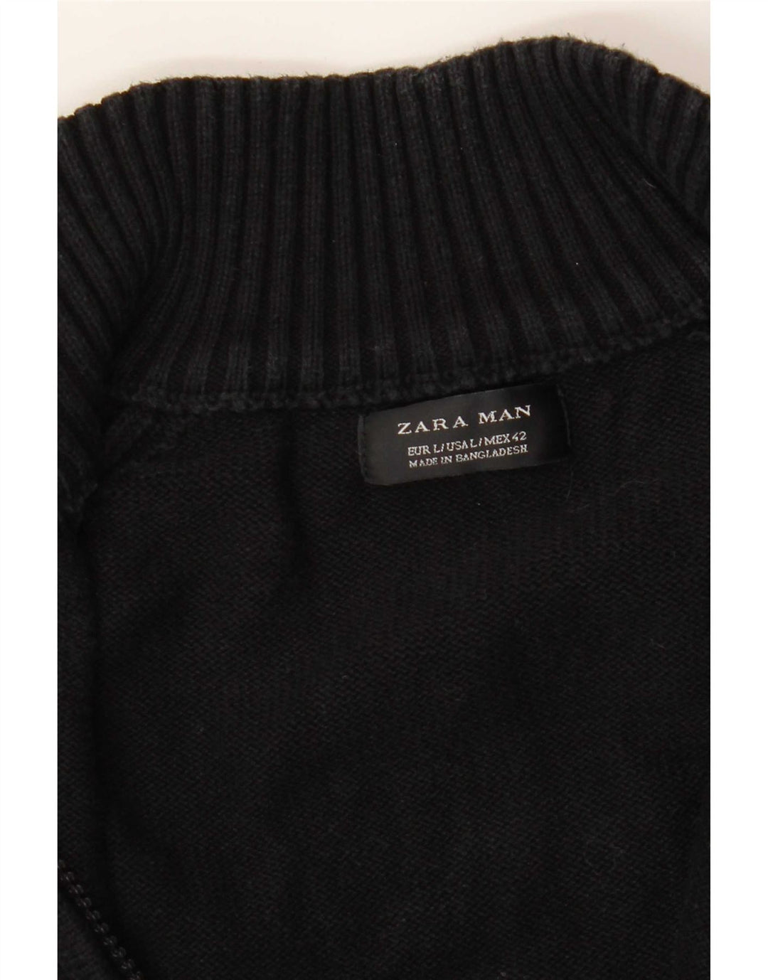 Suéter cardigã masculino Zara grande preto