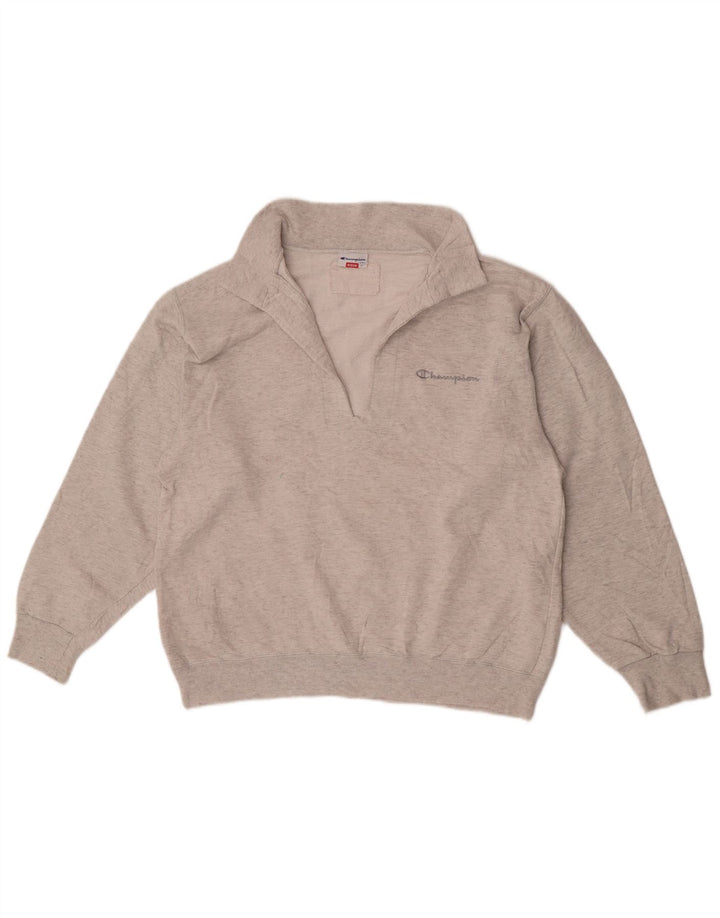 Jumper de moletom feminino Champion Loose Fit UK 14 cinza médio manchado