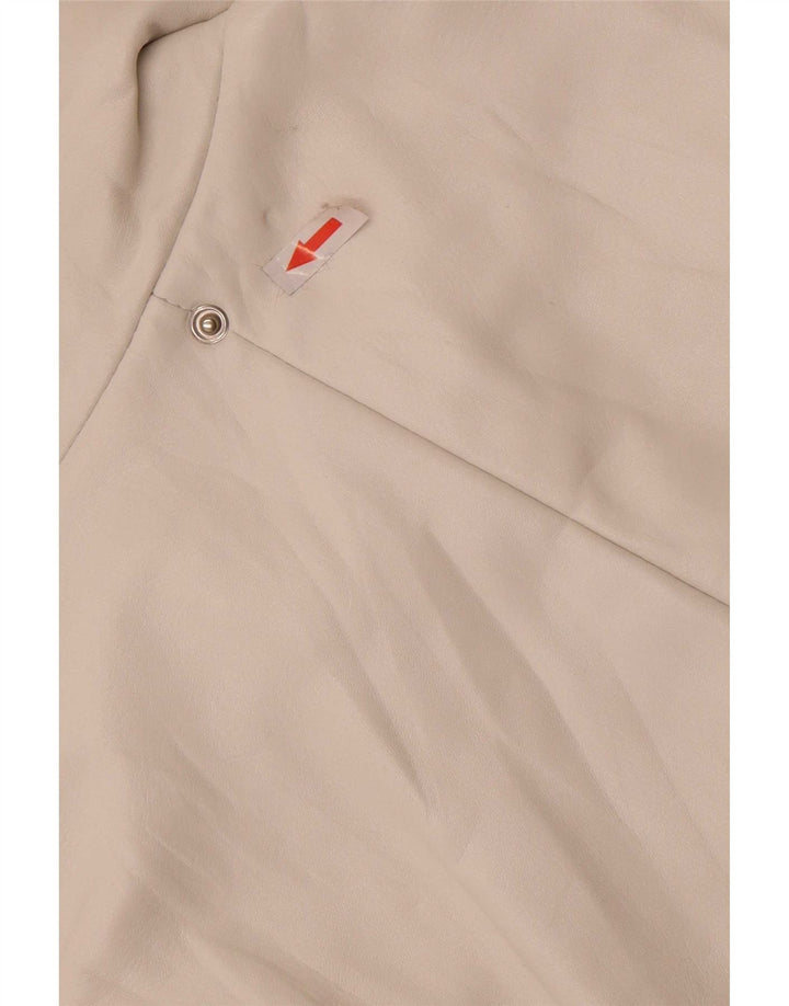Jaqueta de couro feminina vintage IT 44 médio branco