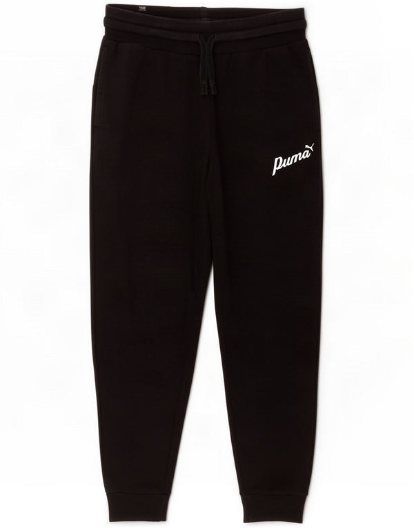 Puma Mens Calças de treino Joggers Grande Algodão Preto