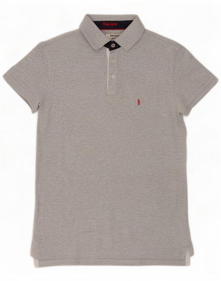 Camisa polo masculina Refrigue Algodão manchado cinza médio