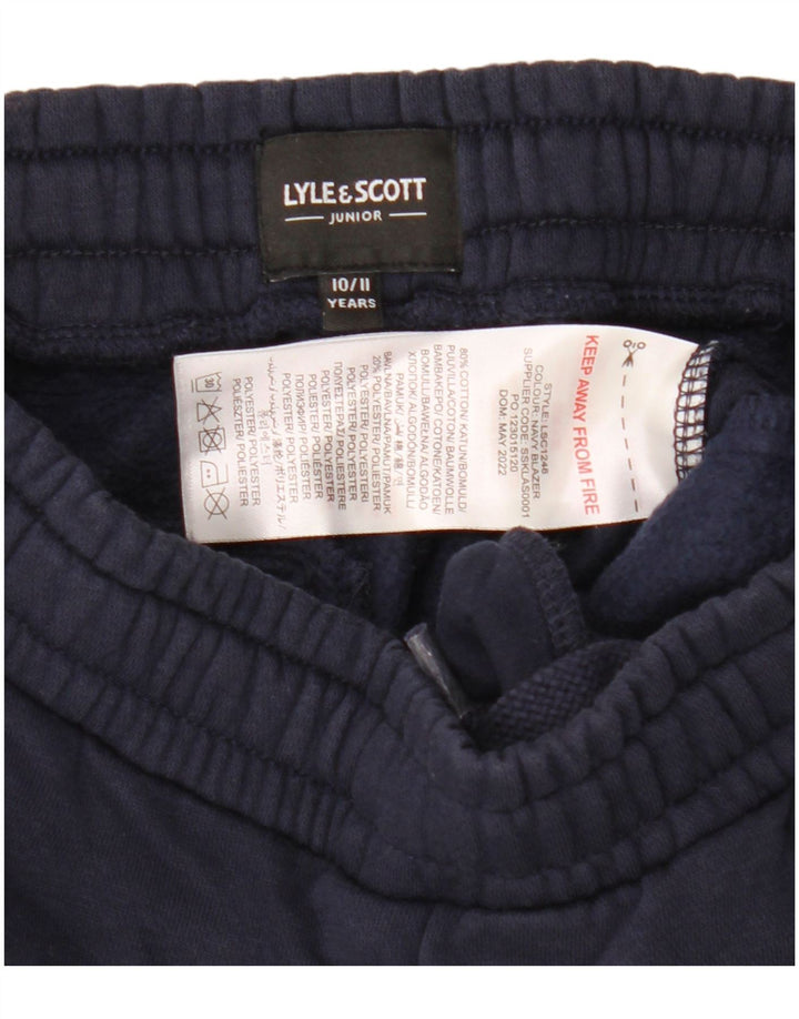 Calça de treino Lyle & Scott Boys Joggers 10-11 anos azul marinho algodão
