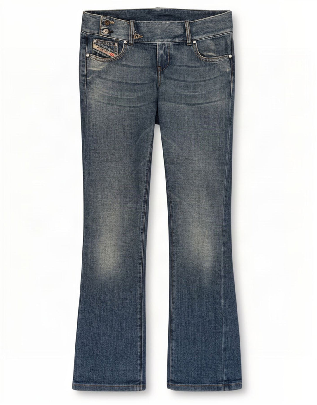 Diesel feminino bootcut jeans W29 L33 azul algodão