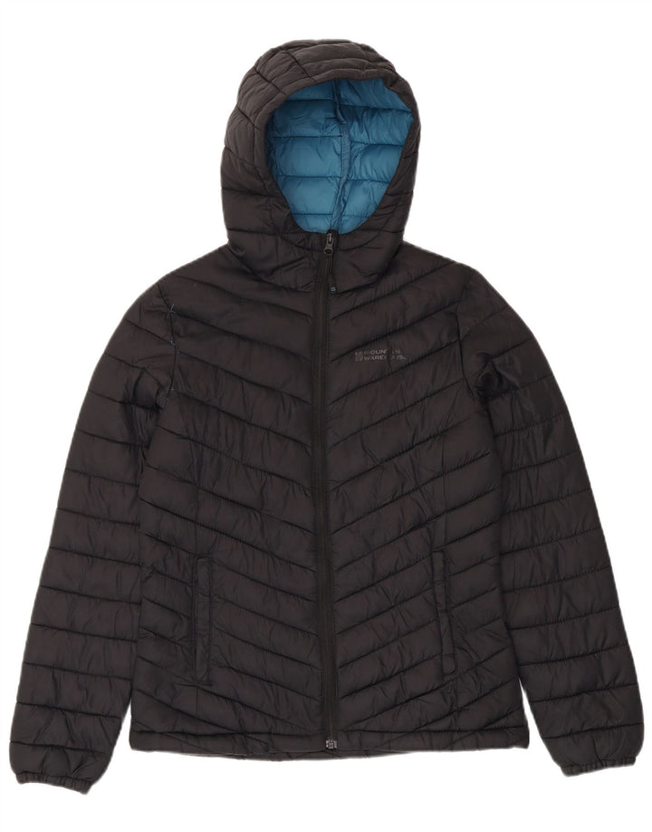 Jaqueta acolchoada com capuz feminina Mountain Warehouse UK 8 nylon preto pequeno