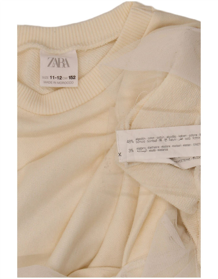 Moletom feminino ZARA 11-12 anos algodão branco