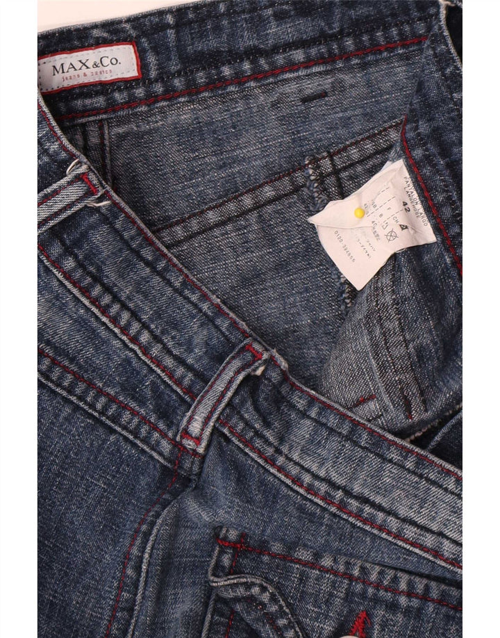 Calça jeans feminina Max & Co. IT 42 Médio W30 L32 Azul Algodão