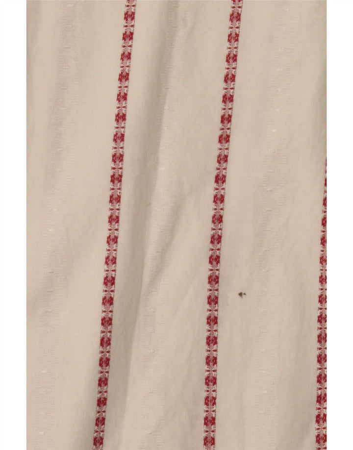 Camisa masculina Leader XL algodão listrado branco
