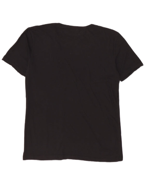 ZARA Mens Easy Fit T-Shirt Top Large Black