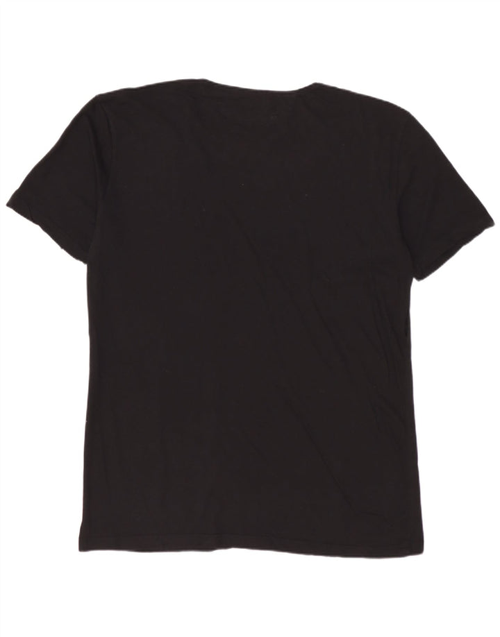 Camiseta masculina ZARA Easy Fit top grande preto
