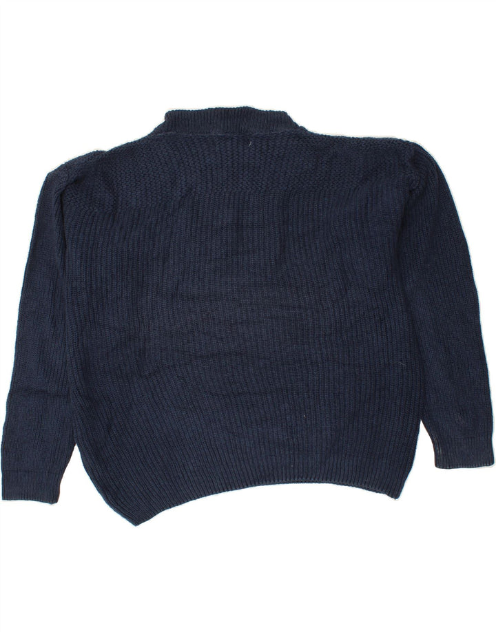 Suéter masculino EDDIE BAUER com ajuste solto e gola redonda, azul marinho médio
