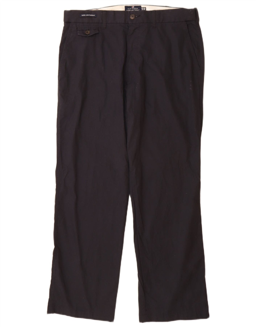 Calça chino masculina MARKS & SPENCER Blue Harbour W34 L29 azul marinho