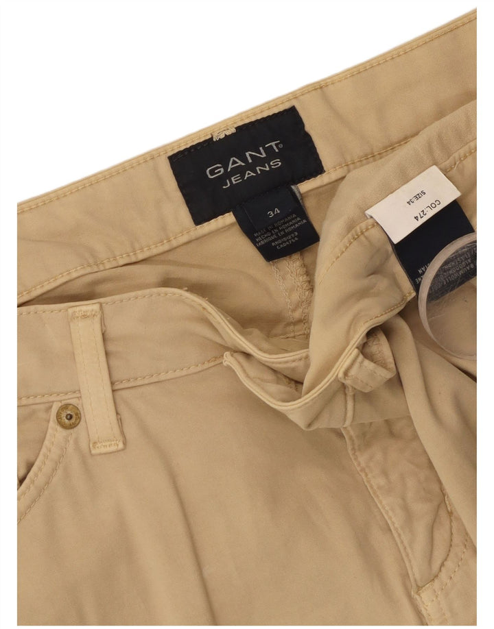 Calça capri feminina Gant W34 L20 algodão bege