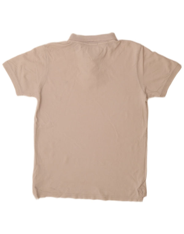 Camisa polo masculina TOMMY HILFIGER de algodão branco médio