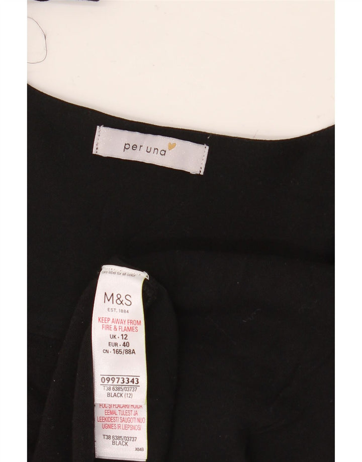 Marks & Spencer Womens Per Una Cardigan Top Reino Unido 12 Médio Preto Viscose