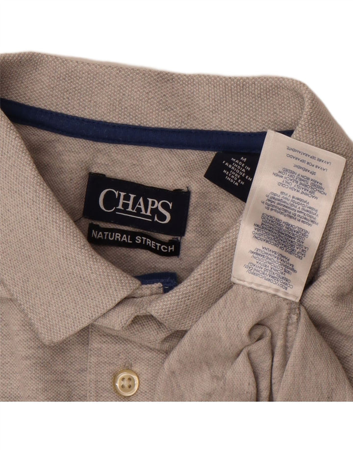 CHAPS Mens Polo Shirt Medium Grey Flecked Cotton Vintage Chaps and Second-Hand Chaps from Messina Hembry 