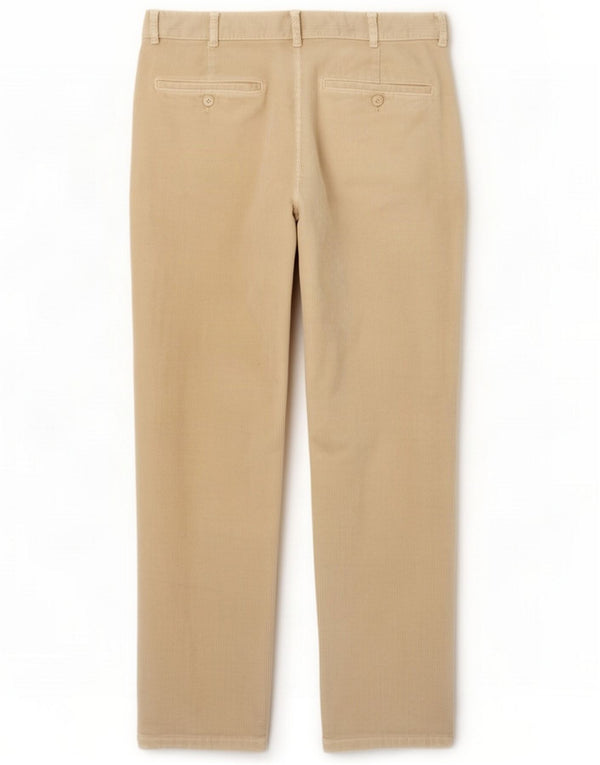 Pal Zileri Calça masculina casual slim IT 50 grande W34 L32 algodão bege