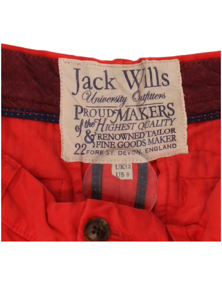 Shorts Chino Feminino Jack Wills Reino Unido 12 Médio W32 Vermelho