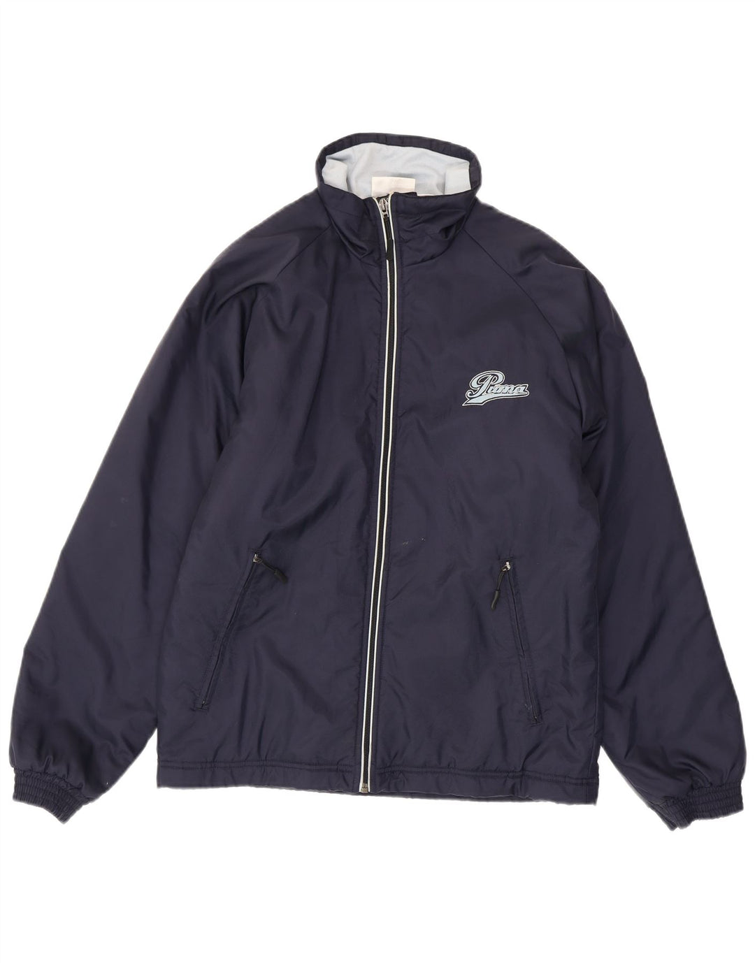 Puma Mens Treino Top Jacket Pequeno Azul Marinho Nylon