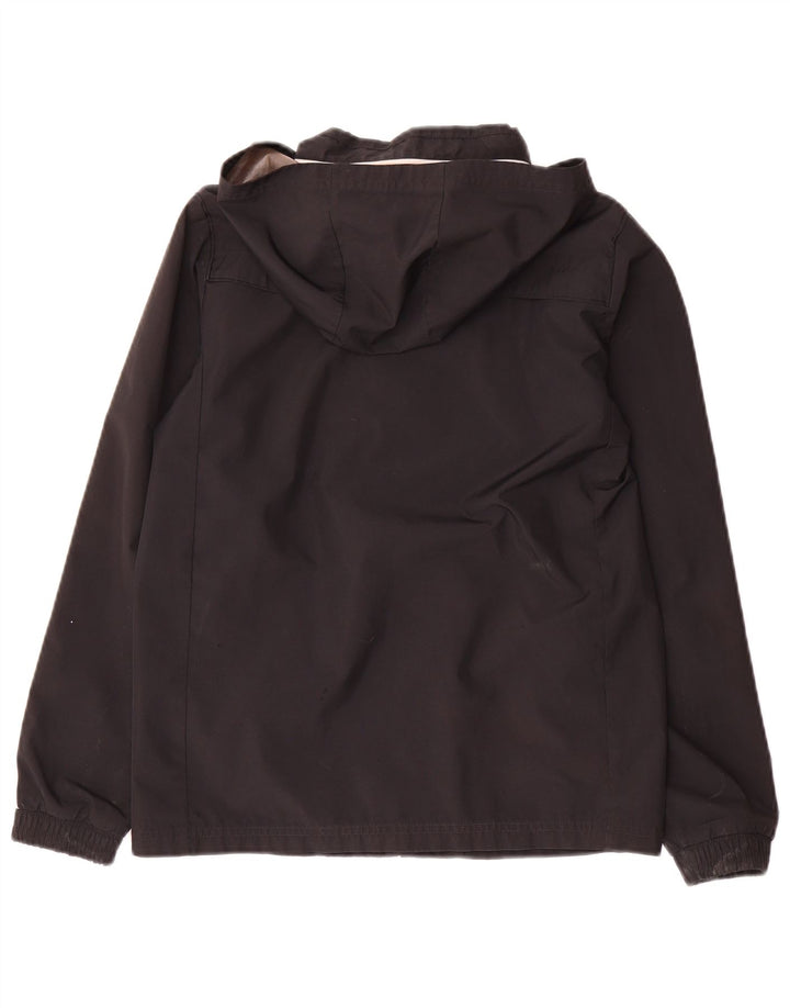 Casaco de chuva com capuz Adidas Boys 11-12 anos preto poliéster