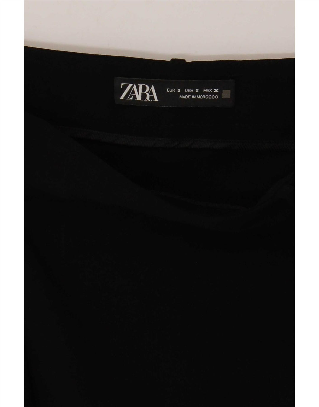 Zara Shorts feminino de cintura alta pequeno W26 preto