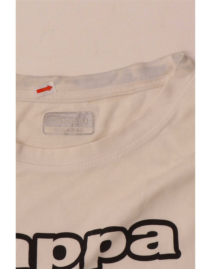 Camiseta gráfica masculina Kappa Top 2XL branca