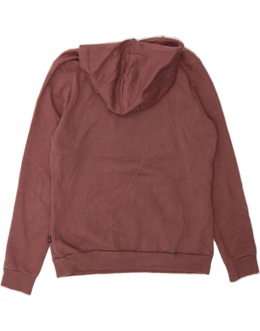 PUMA Womens Graphic Hoodie Jumper UK 14 Medium Maroon Cotton Vintage Puma and Second-Hand Puma from Messina Hembry 