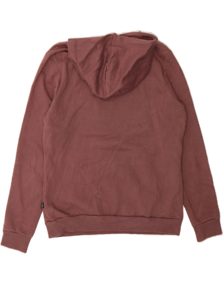 PUMA Womens Graphic Hoodie Jumper UK 14 Medium Maroon Cotton Vintage Puma and Second-Hand Puma from Messina Hembry 