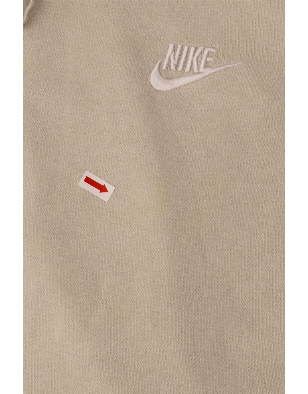 Nike Mens Hoodie Jumper Pequeno Algodão Bege