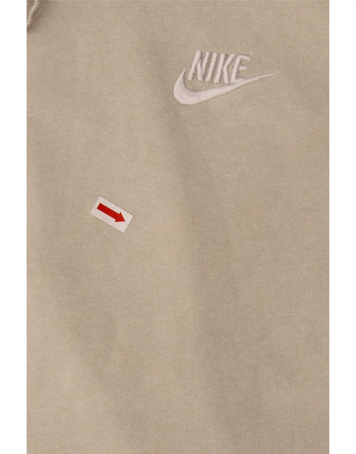 Nike Mens Hoodie Jumper Pequeno Algodão Bege