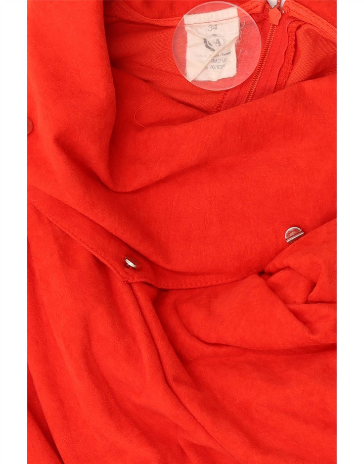C&A Vestido feminino linha A EU 34 XS acetato vermelho
