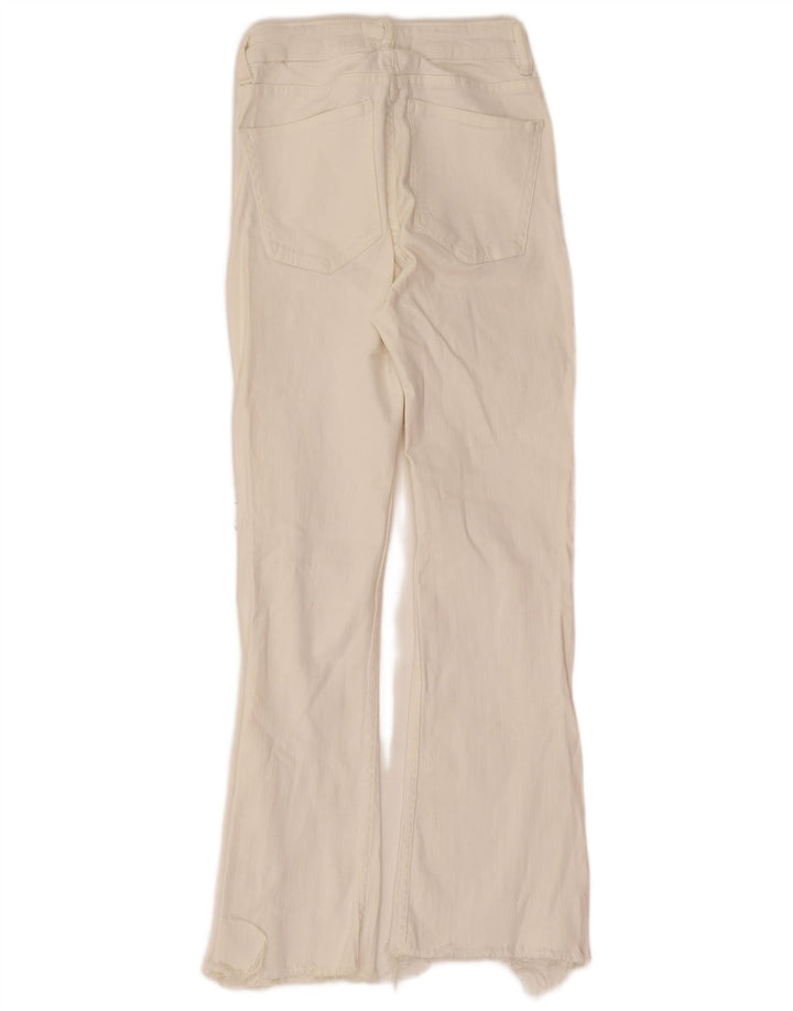 Zara Calça jeans feminina larga EU 32 2XS W22 L26 Branco