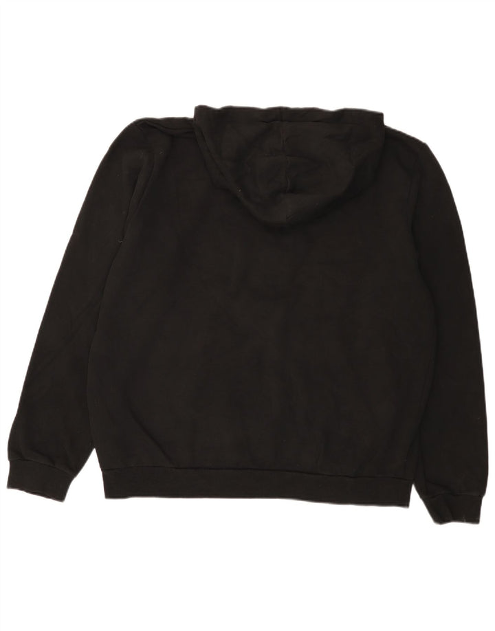 PUMA Mens Graphic Hoodie Jumper Grande Algodão Preto