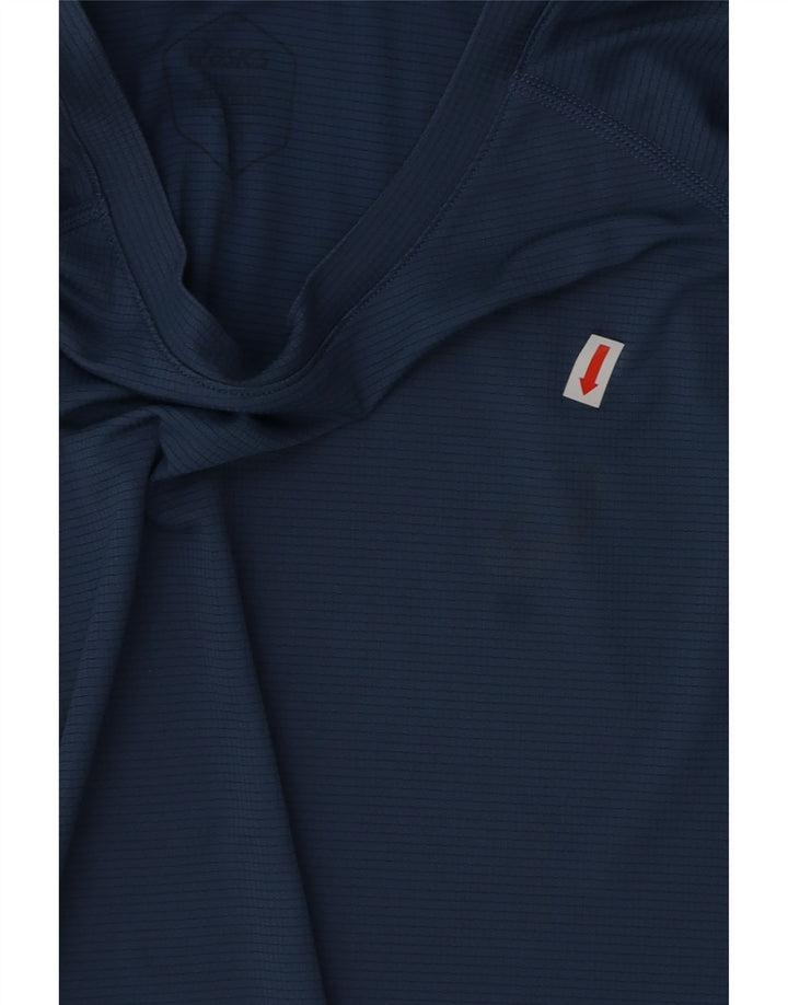 Camiseta masculina ASICS Top pequeno azul poliéster