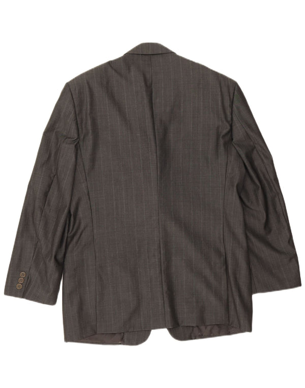 Jaqueta Blazer Masculina Valentino com 3 Botões IT 50 Lã Virgem Cinza Grande