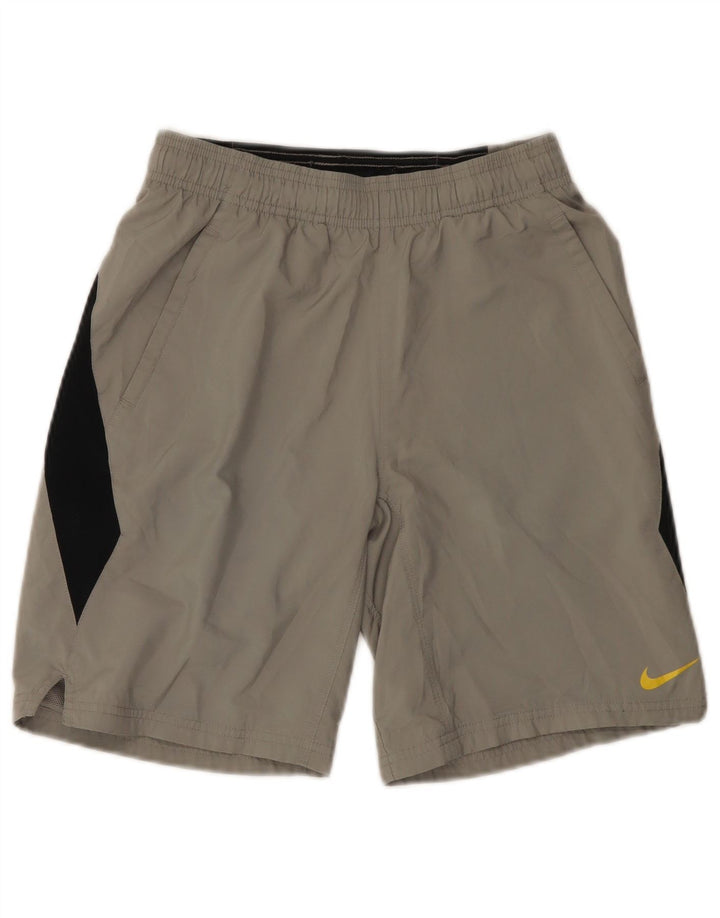 Shorts esportivos masculinos NIKE 10-11 anos cinza médio colorblock esportivo