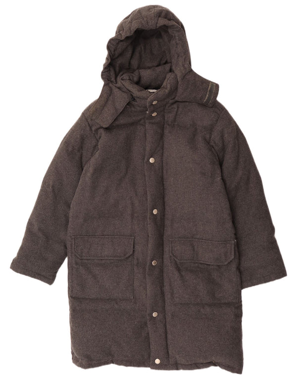 Casaco acolchoado com capuz masculino Sergio Tacchini UK 38 Acrílico cinza médio