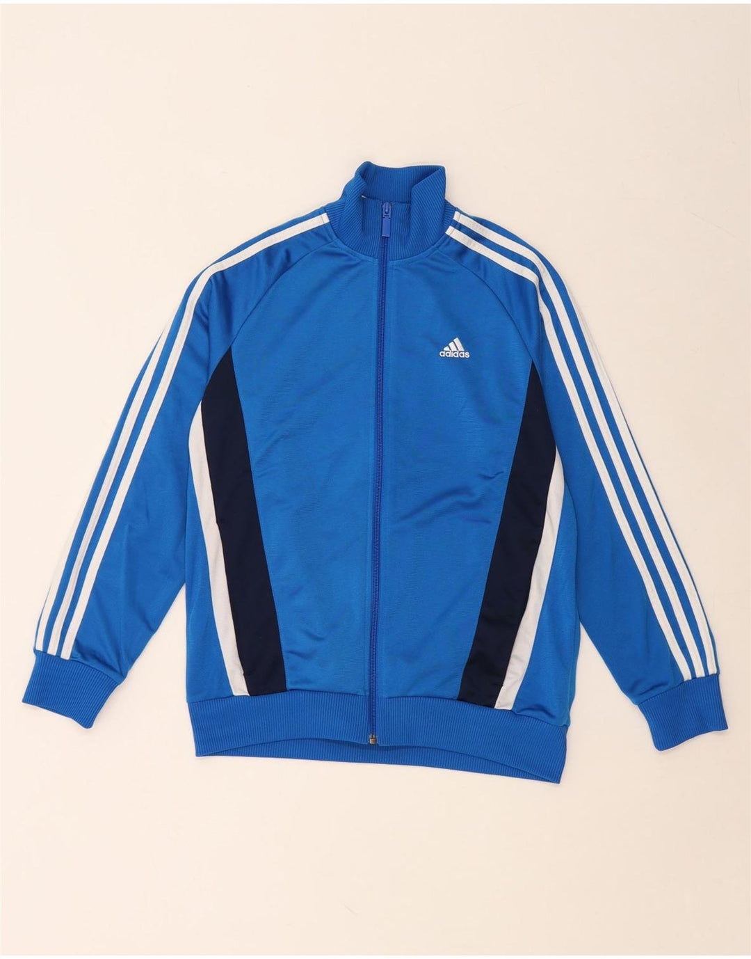 ADIDAS Meninos Treino Top Jaqueta 13-14 Anos Azul Colorblock Poliéster
