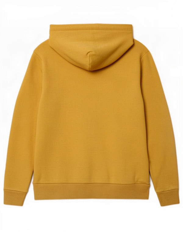 Superdry Womens Graphic Hoodie Jumper UK 12 Medium Yellow Cotton