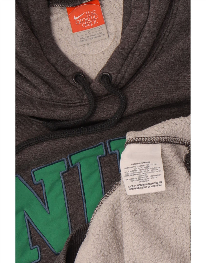 NIKE Mens Graphic Hoodie Jumper Pequeno Algodão Cinza