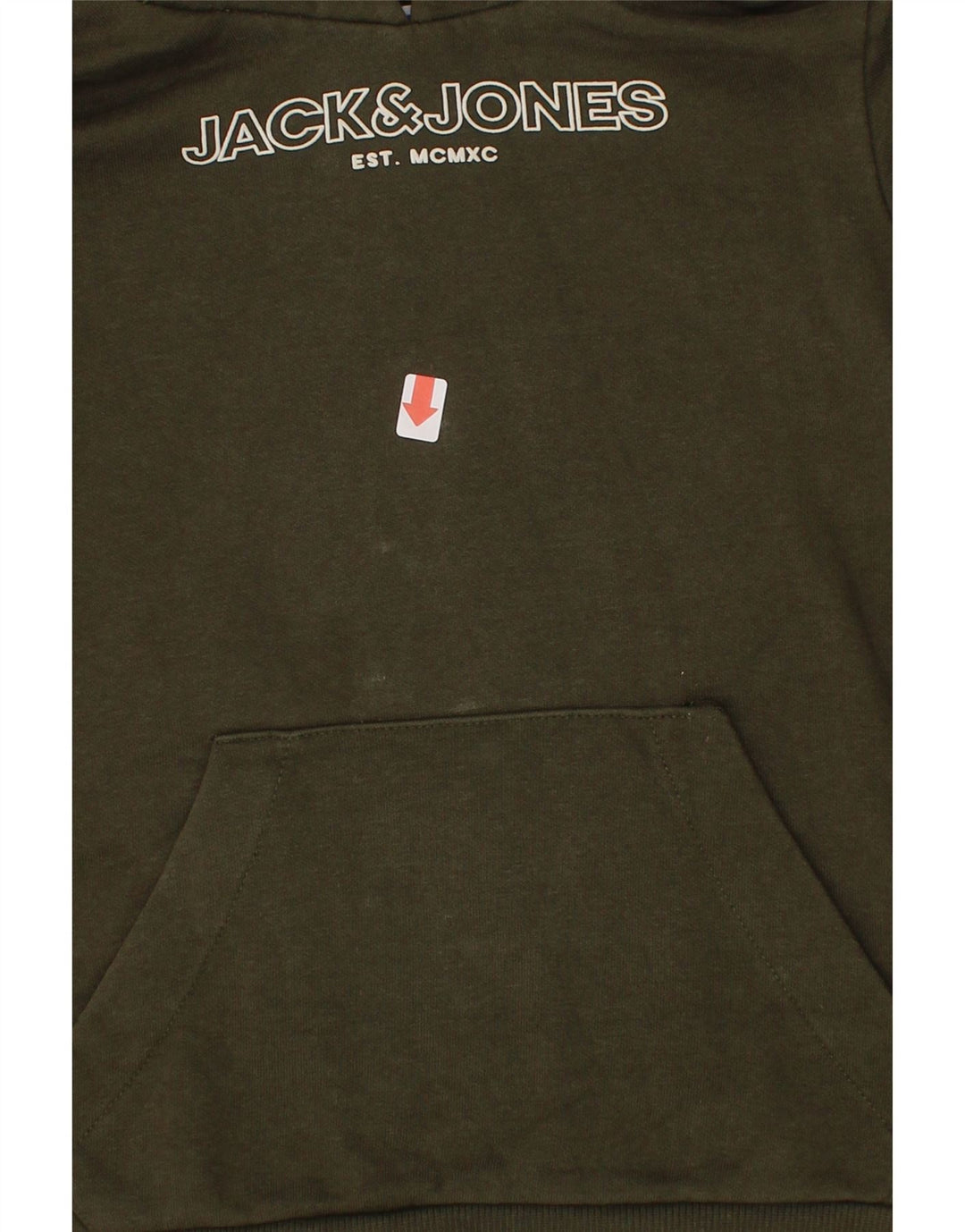 JACK & JONES Boys Graphic Hoodie Jumper 6-7 Years Green Cotton Vintage Jack & Jones and Second-Hand Jack & Jones from Messina Hembry 