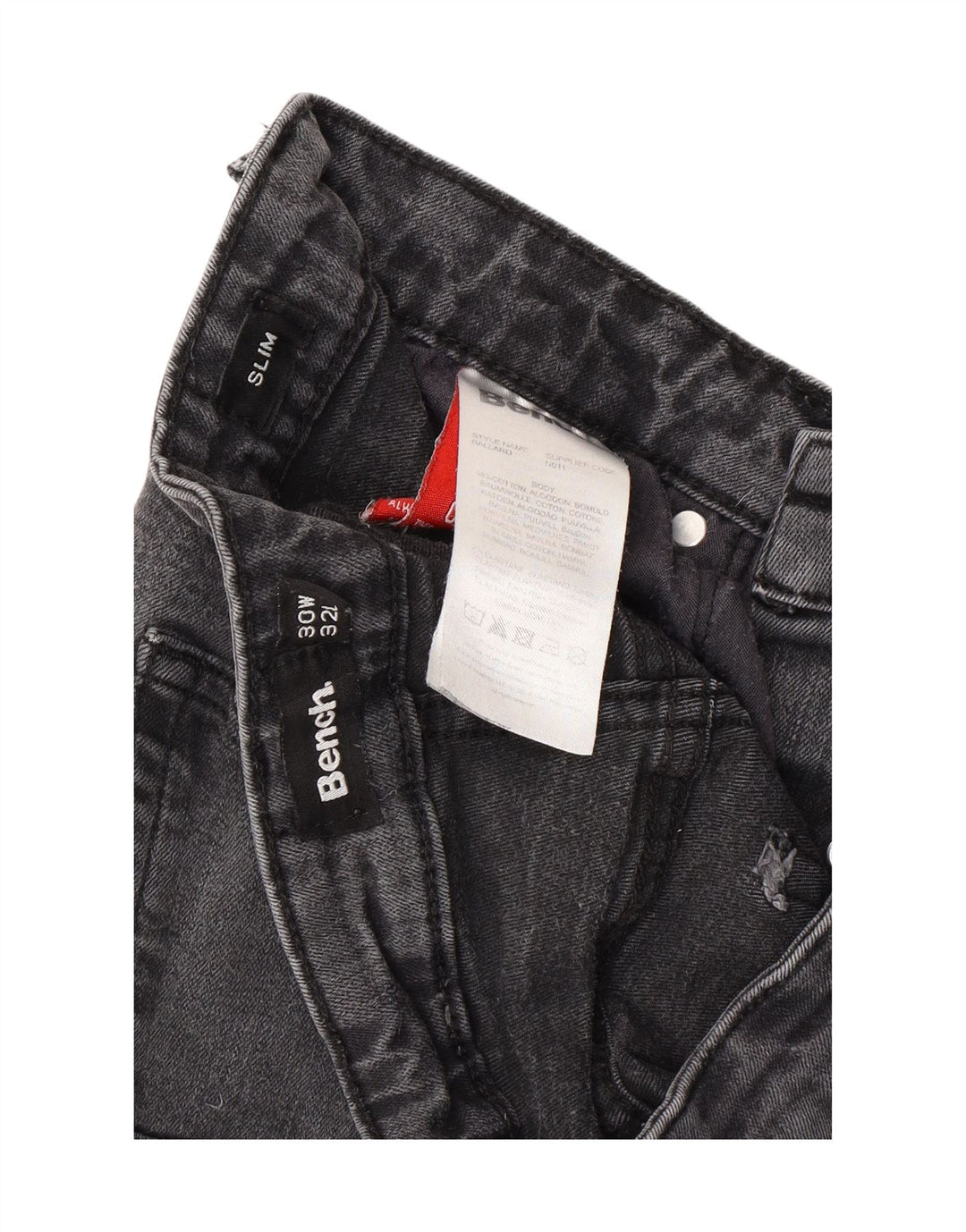 BENCH Masculino Slim Jeans W30 L32 Algodão Cinza