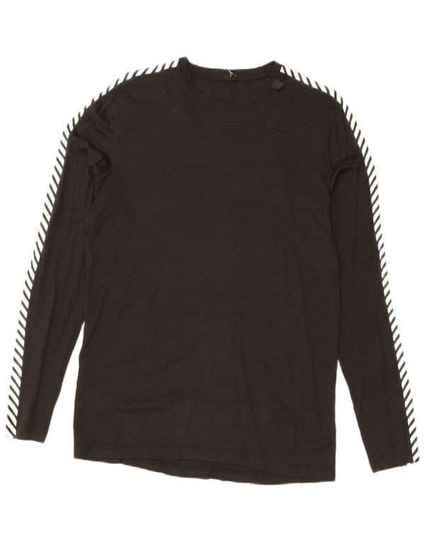 HELLY HANSEN Top masculino manga longa médio preto colorblock polietileno