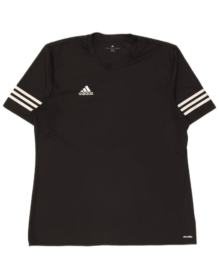 Adidas Mens Climalite Camiseta Top XL Preto Poliéster