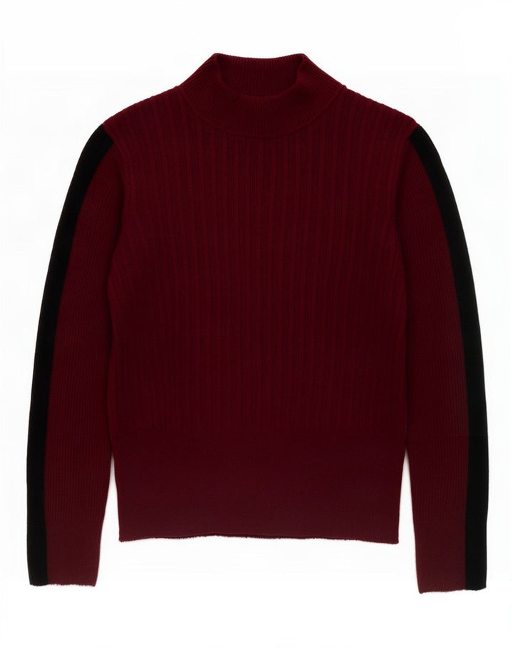 Suéter feminino Marks & Spencer com gola tartaruga Reino Unido 12 médio roxo
